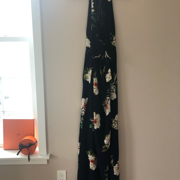 Floral Maxi Dress with Slit - Picture 2 of 6